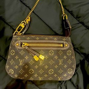 Authentic Pre-Owned Louis Vuitton Mini Pochette with a Leather trim